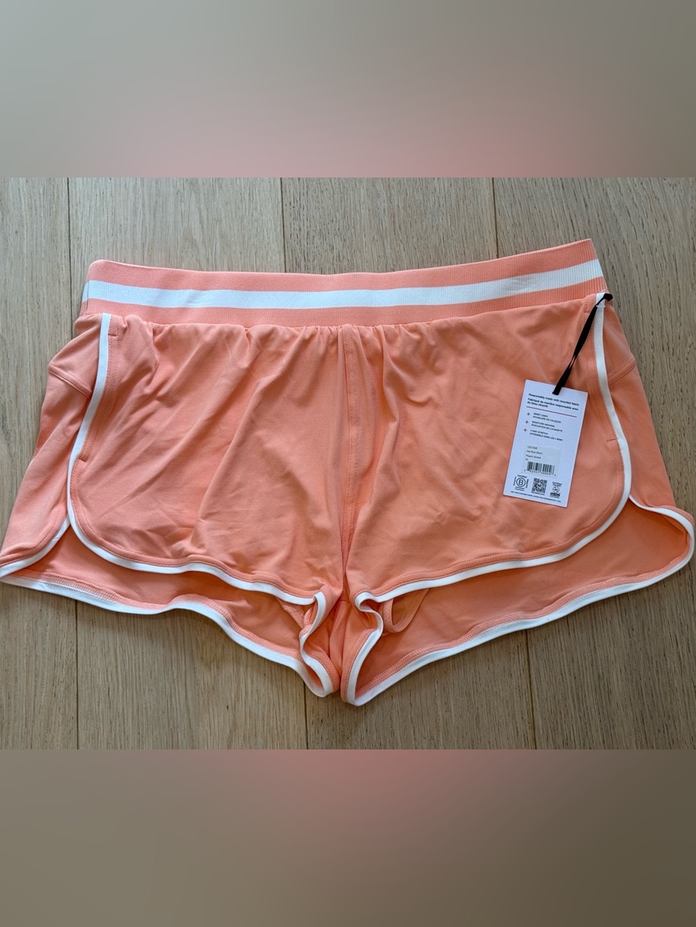 Mondetta Hot Rod Running Shorts Peach Sorbet NWT XL Vacation Travel Lounge